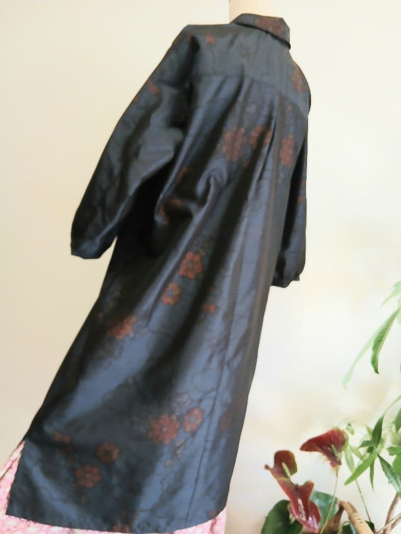 着物リメイク★本場大島紬反物から★ワンピース★&ポシェット