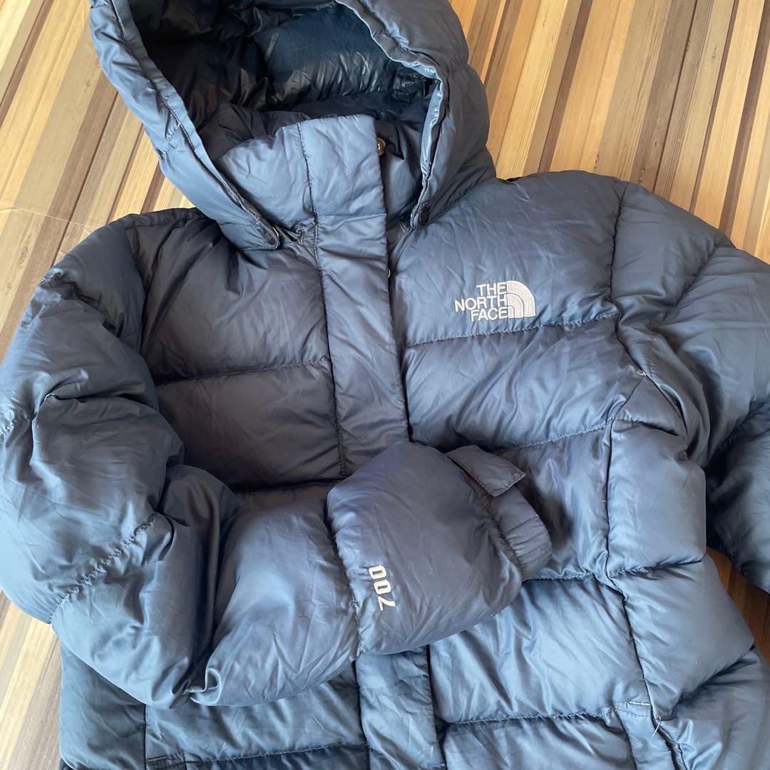 ノースフェイス 700FP ミディアム丈ダウンコート レディースM相当 ブルー