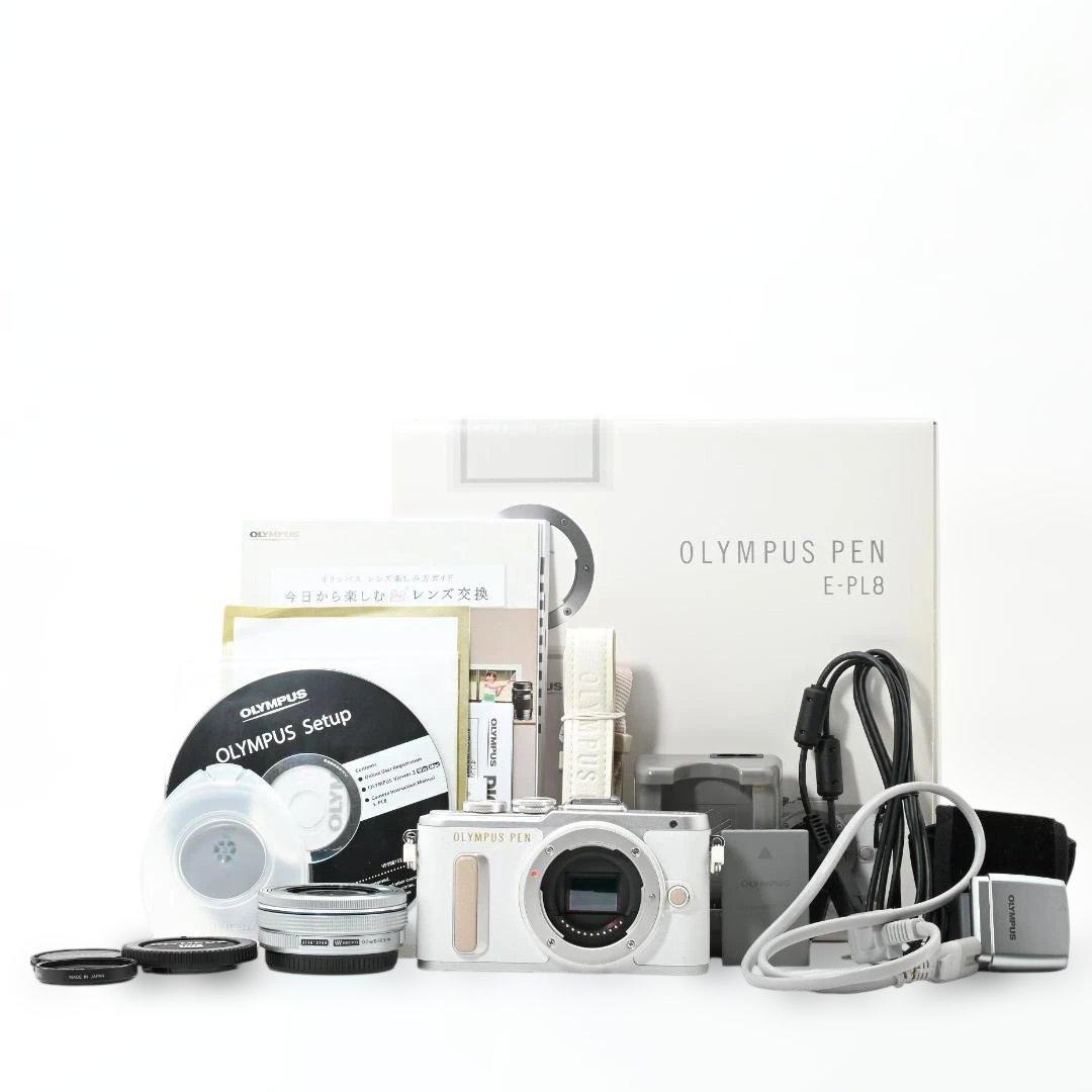 【美品・ショット数1055回】 OLYMPUS E-PL8 EZ レンズキット