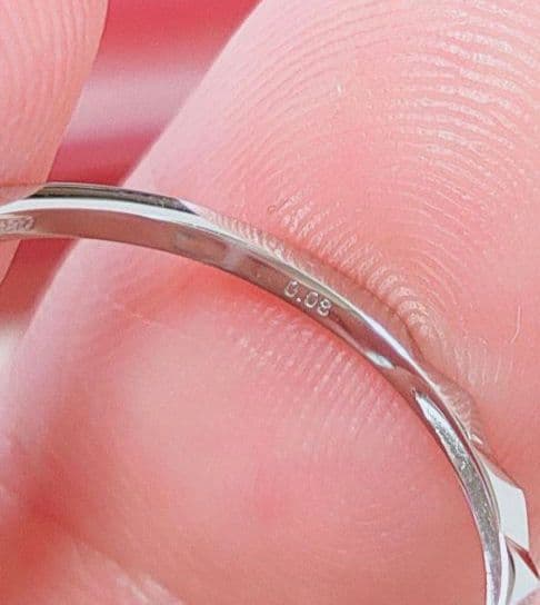 新入荷 未使用品 pt950 天然ダイヤモンド 0.08ct リング