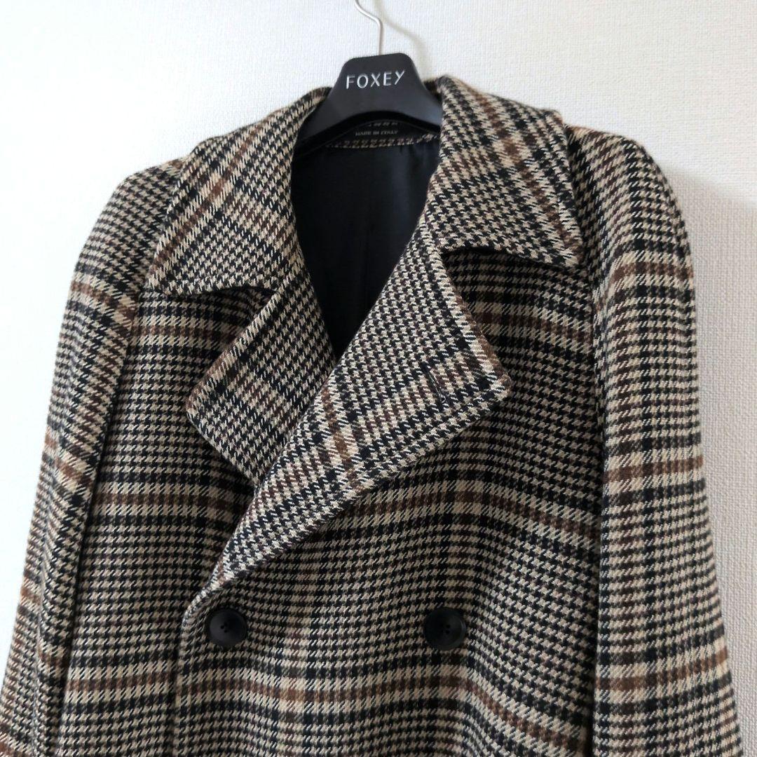 専用　　美品✨タリアトーレ RIDLEY ダブル チェック ロングコート ベルト