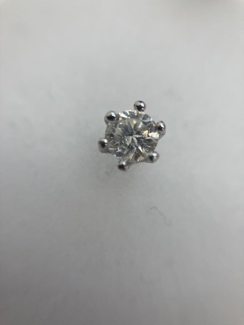 片耳 ピアス◇Pt900 ダイヤモンド 0.16ct