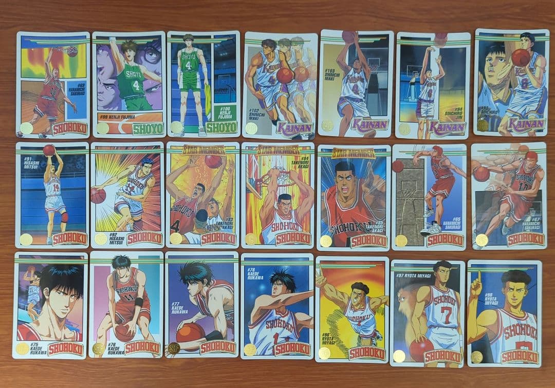 スラムダンク カードダス キラ6枚含む 合計約70枚セット +シール まとめ売り