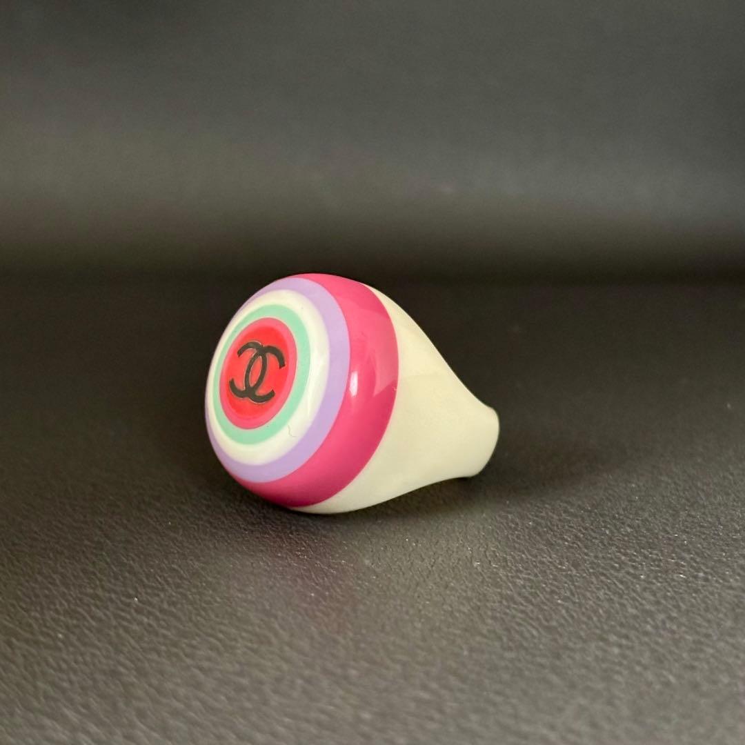 【シャネル】ココマーク リング 指輪 プラスチック ヴィンテージ 約12号