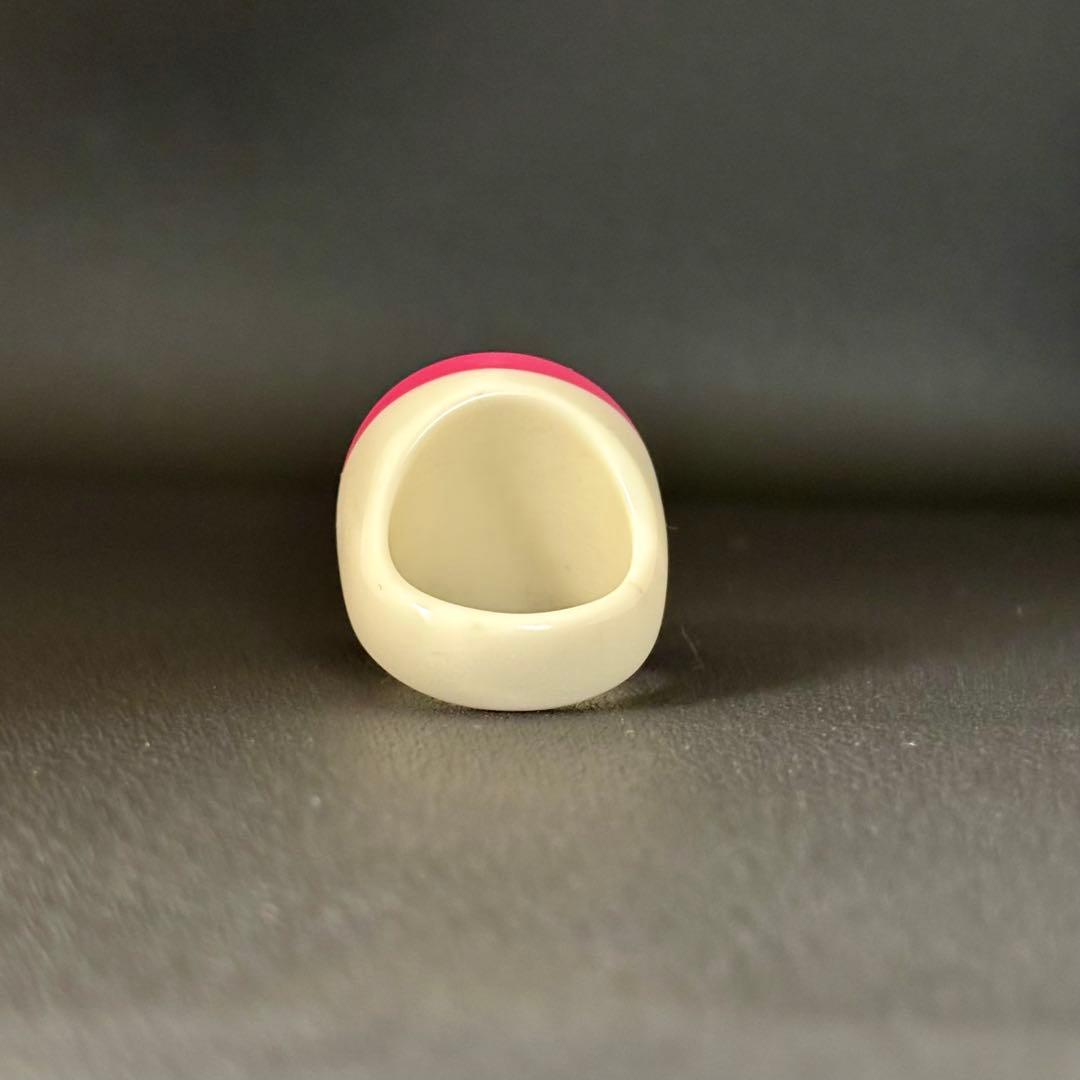 【シャネル】ココマーク リング 指輪 プラスチック ヴィンテージ 約12号