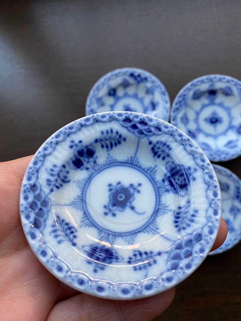 と*ん様 ロイヤルコペンハーゲンブルーフルーテッドハーフレース1/504 の4枚