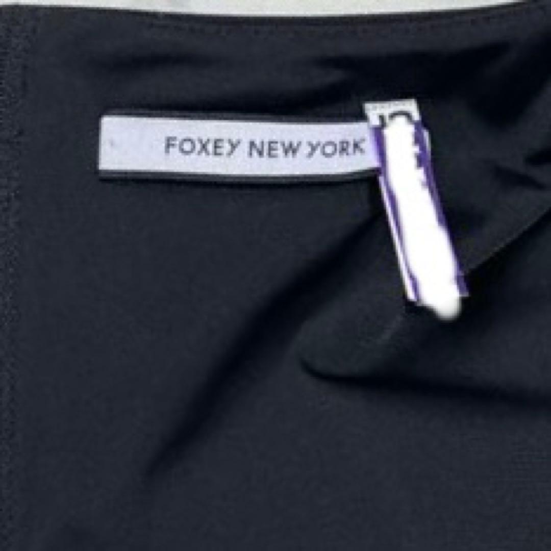 極美品✨フォクシーニューヨーク 現行 サイドギャザードレス フレアワンピース