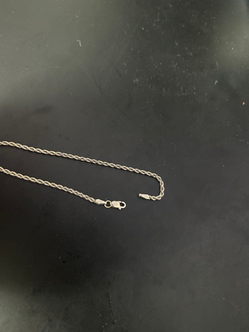 AVALANCHE 10k ホワイトゴールド　ロープブレスレット 18cm