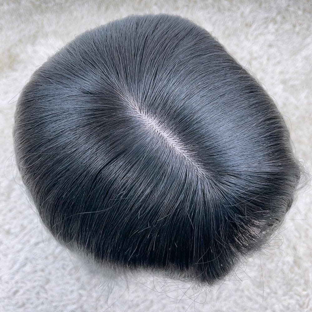 人毛100% フルウィッグ 医療用 ロング ストレート 黒髪 ブラック 50cm