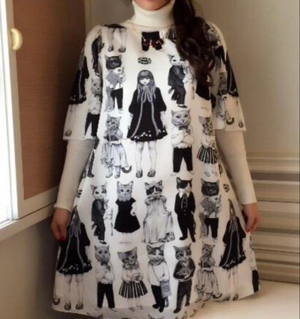 即購入⭕️ mmts ヒグチユウコ 猫10匹総柄ワンピース