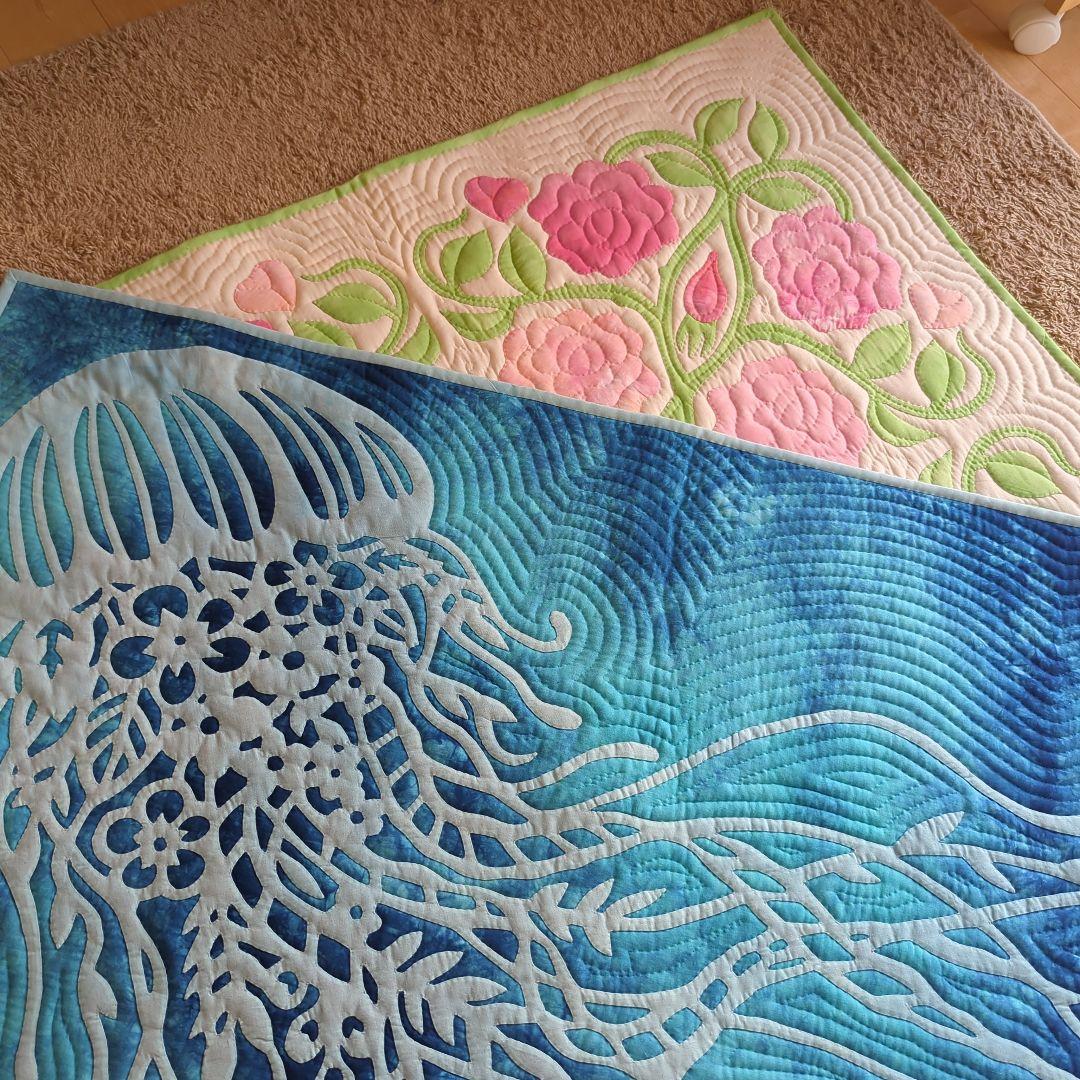 ハワイアンキルトタペストリー　ラ・フランス