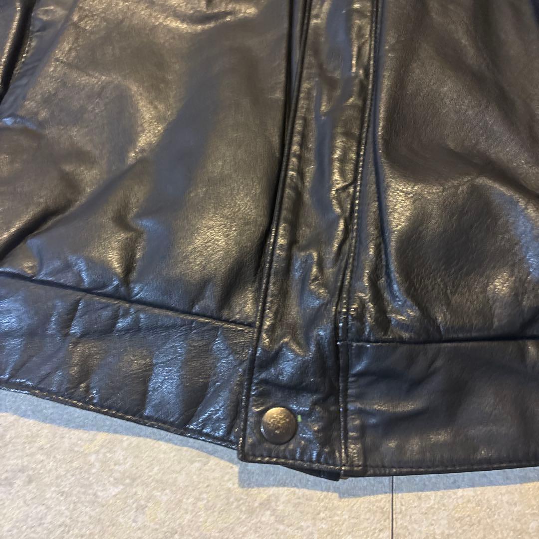 80s vintage 革ジャン レザージャケット 牛革 ショート丈