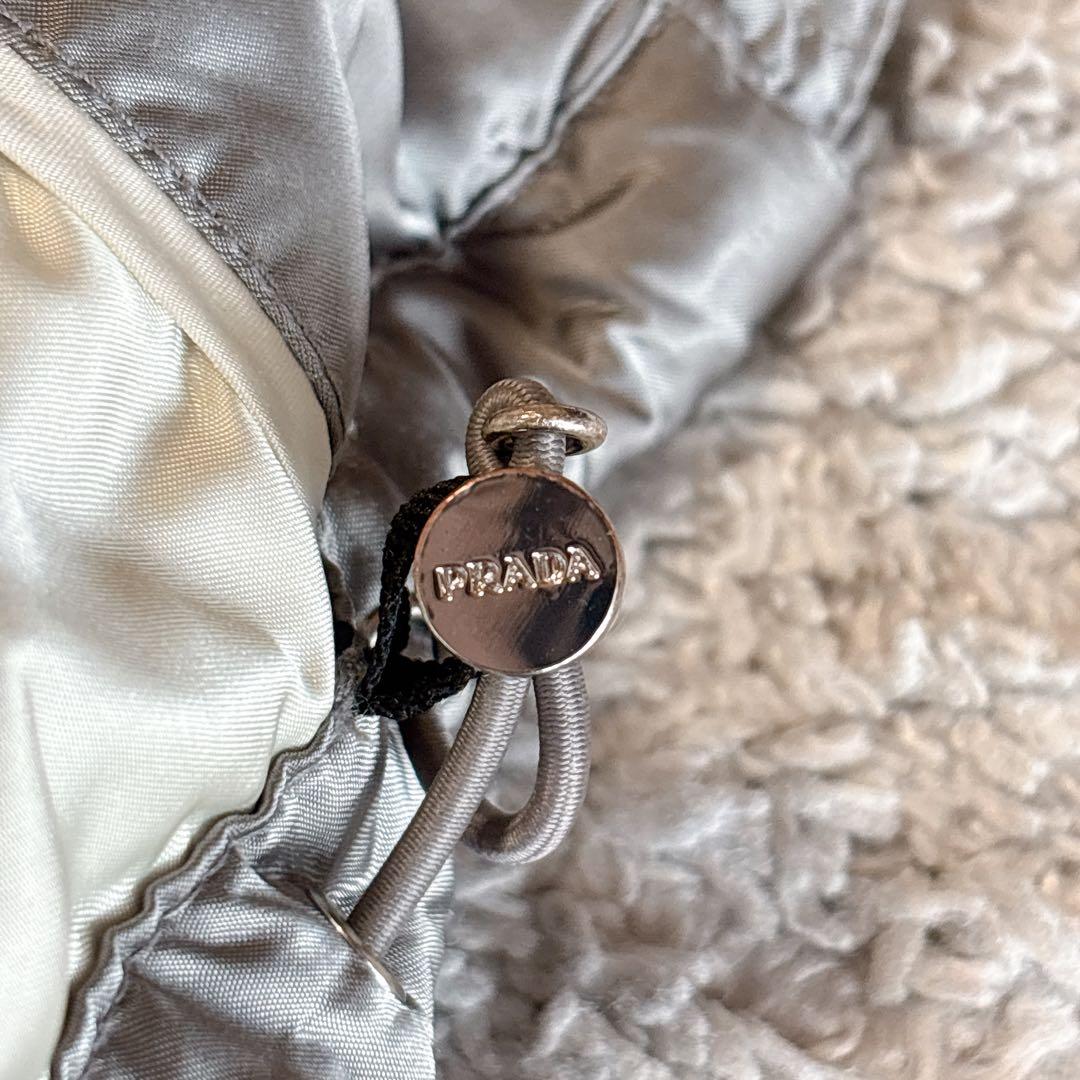 PRADA ダウンジャケット　三角ロゴプレート フォックスファー 38