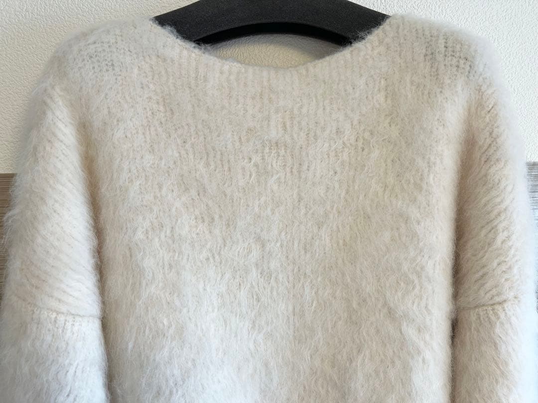 美品 ノーブル ふわふわ ボリューム ロングニット ニットミニワンピース