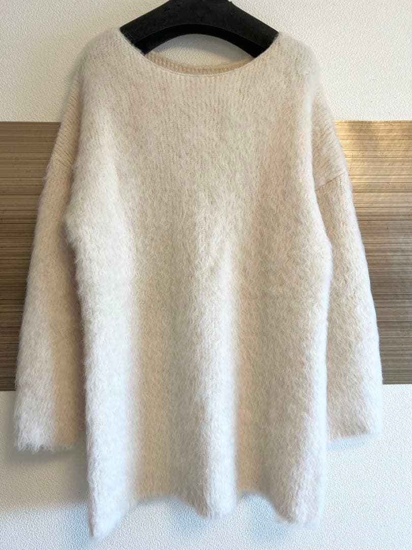 美品 ノーブル ふわふわ ボリューム ロングニット ニットミニワンピース