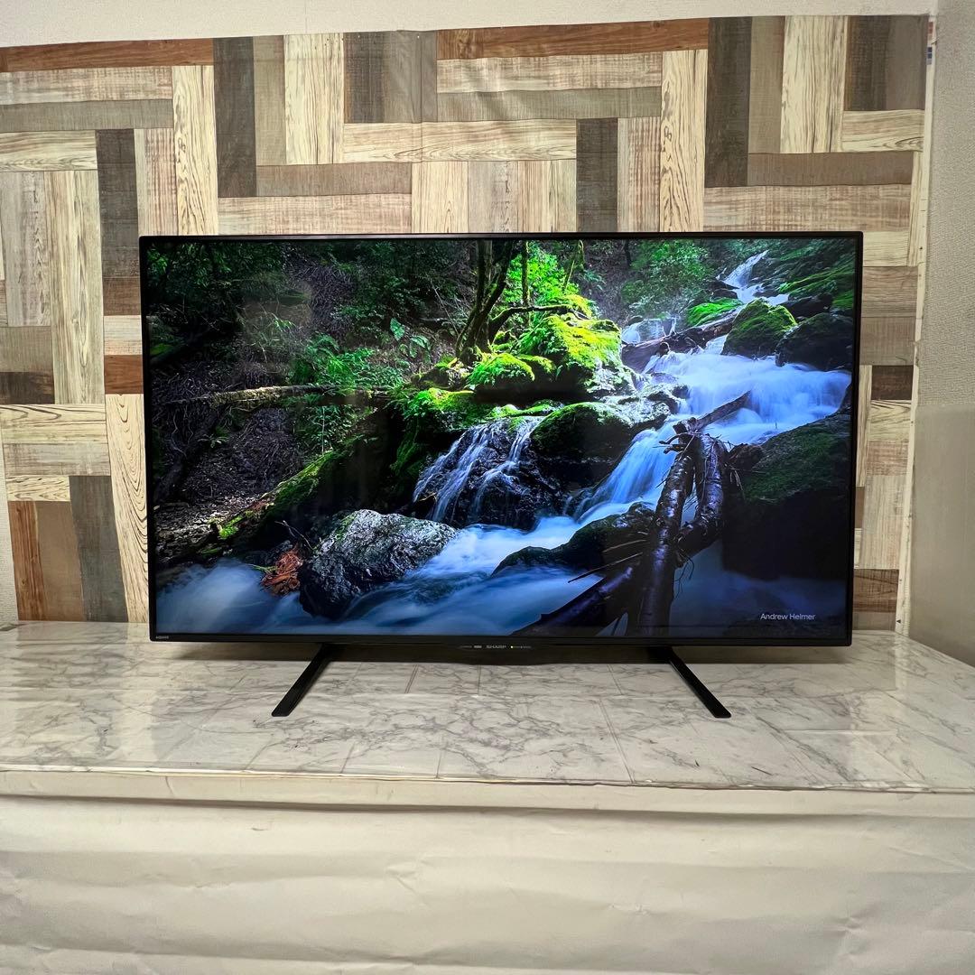 即日受渡❣️全国送料込シャープ50型液晶テレビ外付HDD録画対応　Wチューナー