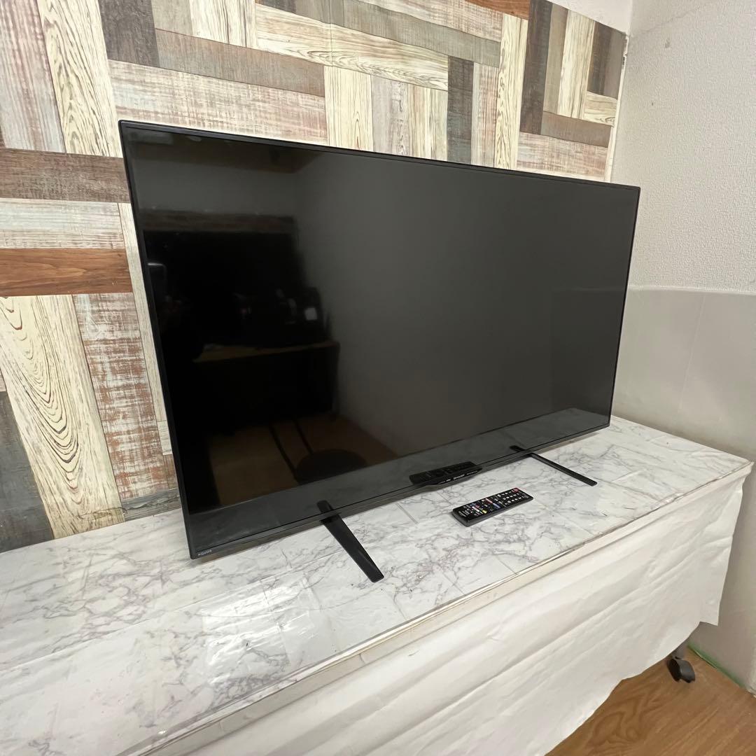 即日受渡❣️全国送料込シャープ50型液晶テレビ外付HDD録画対応　Wチューナー
