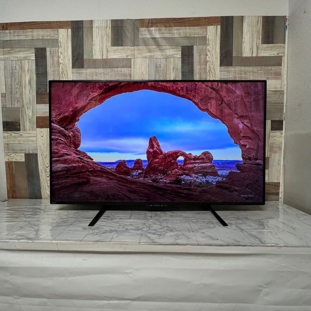 即日受渡❣️全国送料込シャープ50型液晶テレビ外付HDD録画対応　Wチューナー