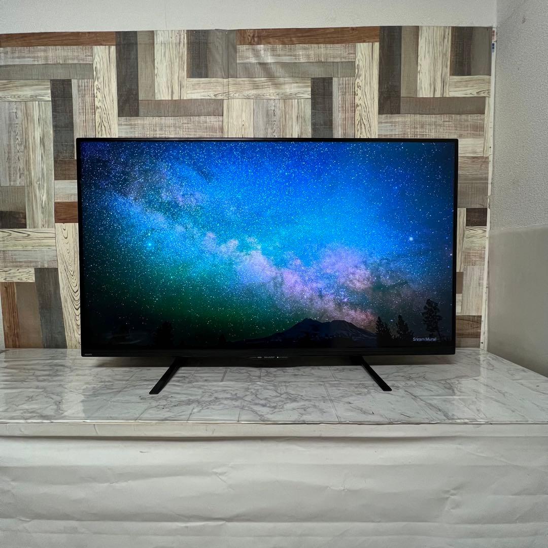 即日受渡❣️全国送料込シャープ50型液晶テレビ外付HDD録画対応　Wチューナー