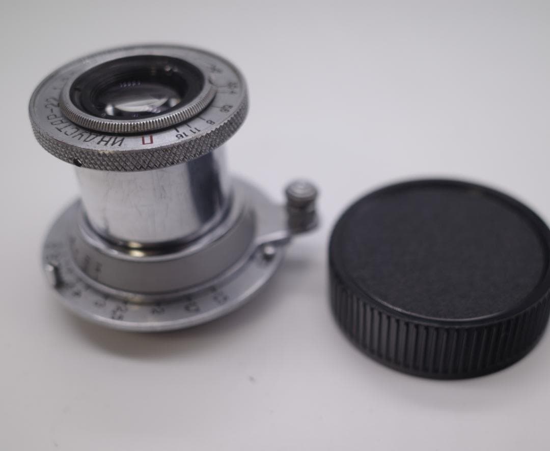 18　希少【RED P】 美品　沈胴式オールドレンズ インダスター22　L39