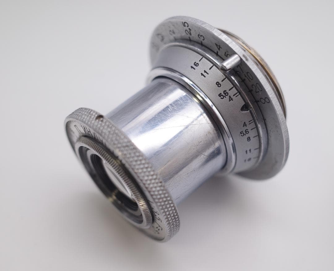 18　希少【RED P】 美品　沈胴式オールドレンズ インダスター22　L39