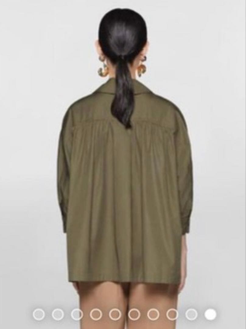 MARNI オリーブグリーン ボタンアップシャツ