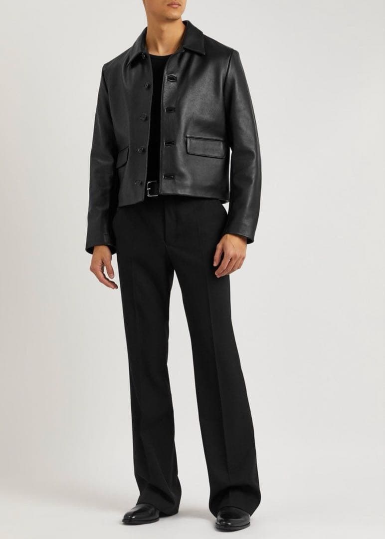 美品　SECOND LAYER MAD DOG レザー ブラック　46