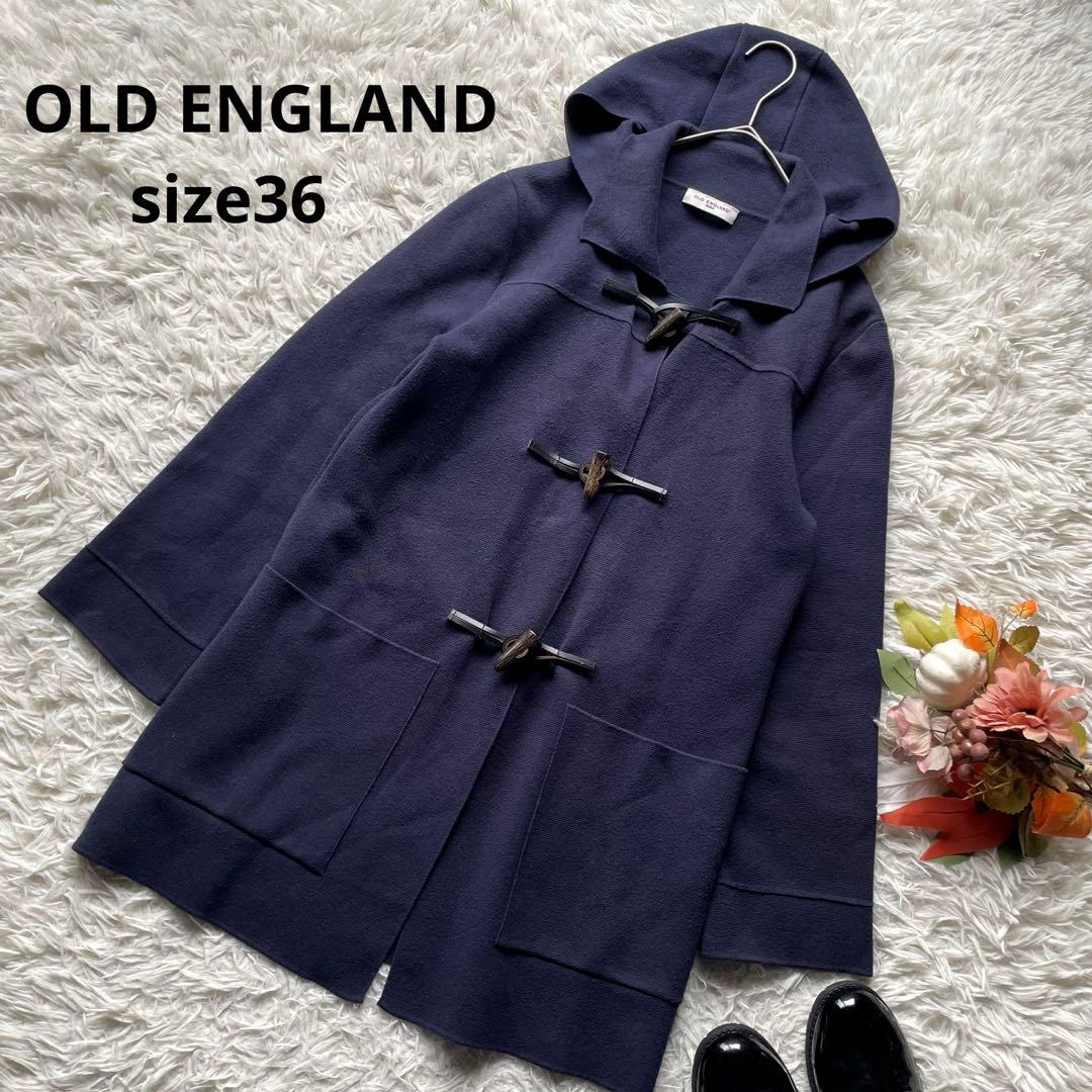 オールドイングランド　2wayコットンカシミヤダッフルコーディガン フード　36