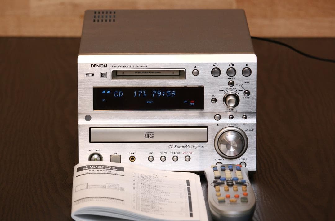 DENON　D-MS3　CD/MD/TUNER/AMP/USB　コンポ　完動品