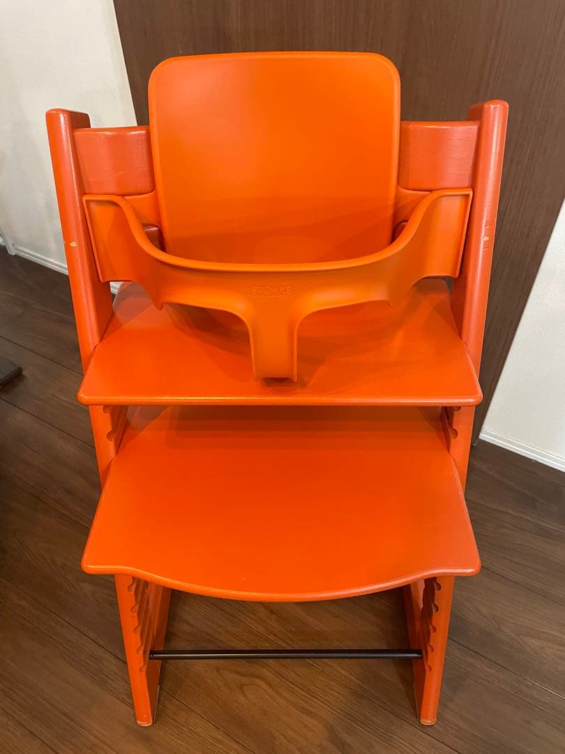 STOKKE　トリップトラップ　ベビーセット付き オレンジ