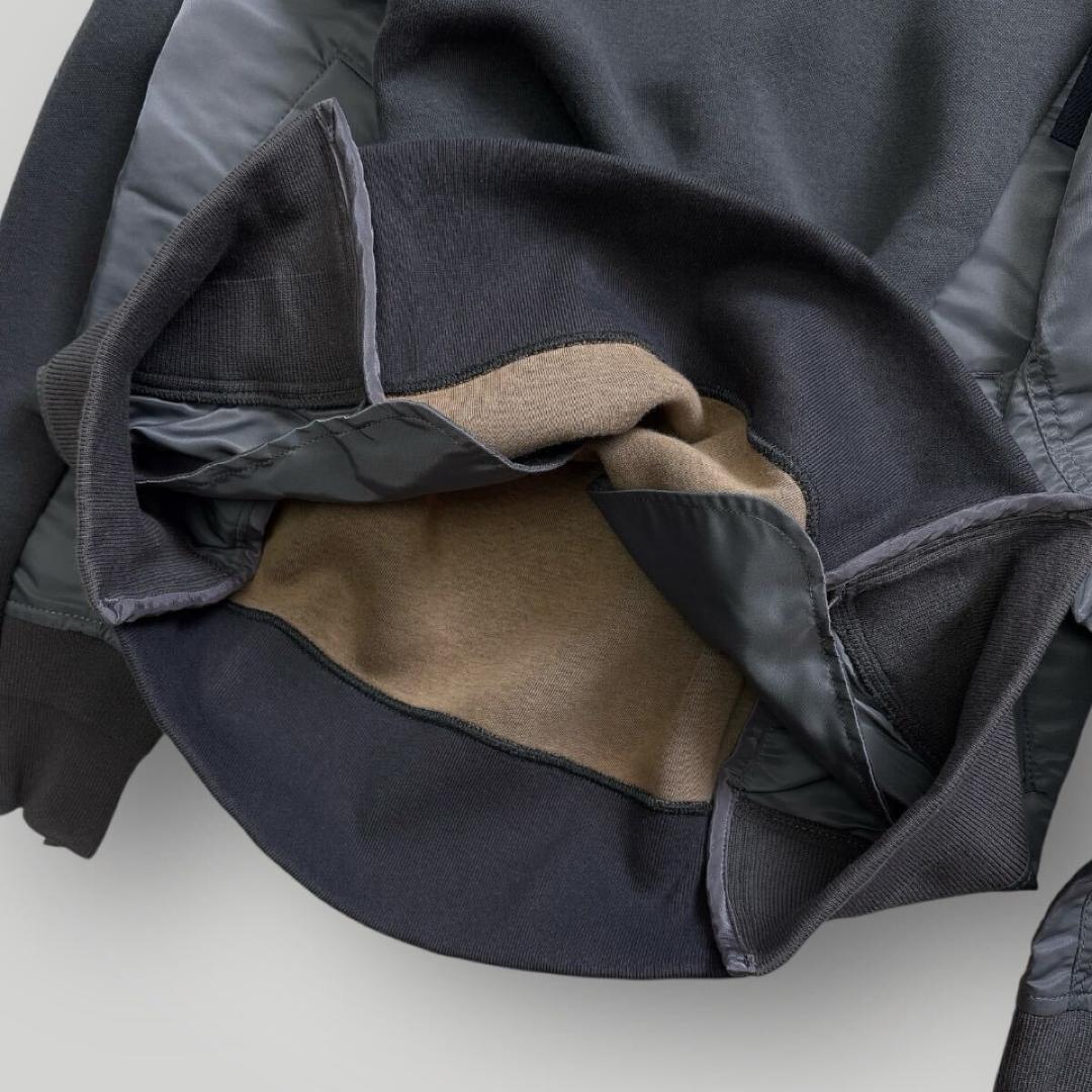 [タグ付 未使用品] sacai ドッキング スウェット グレー