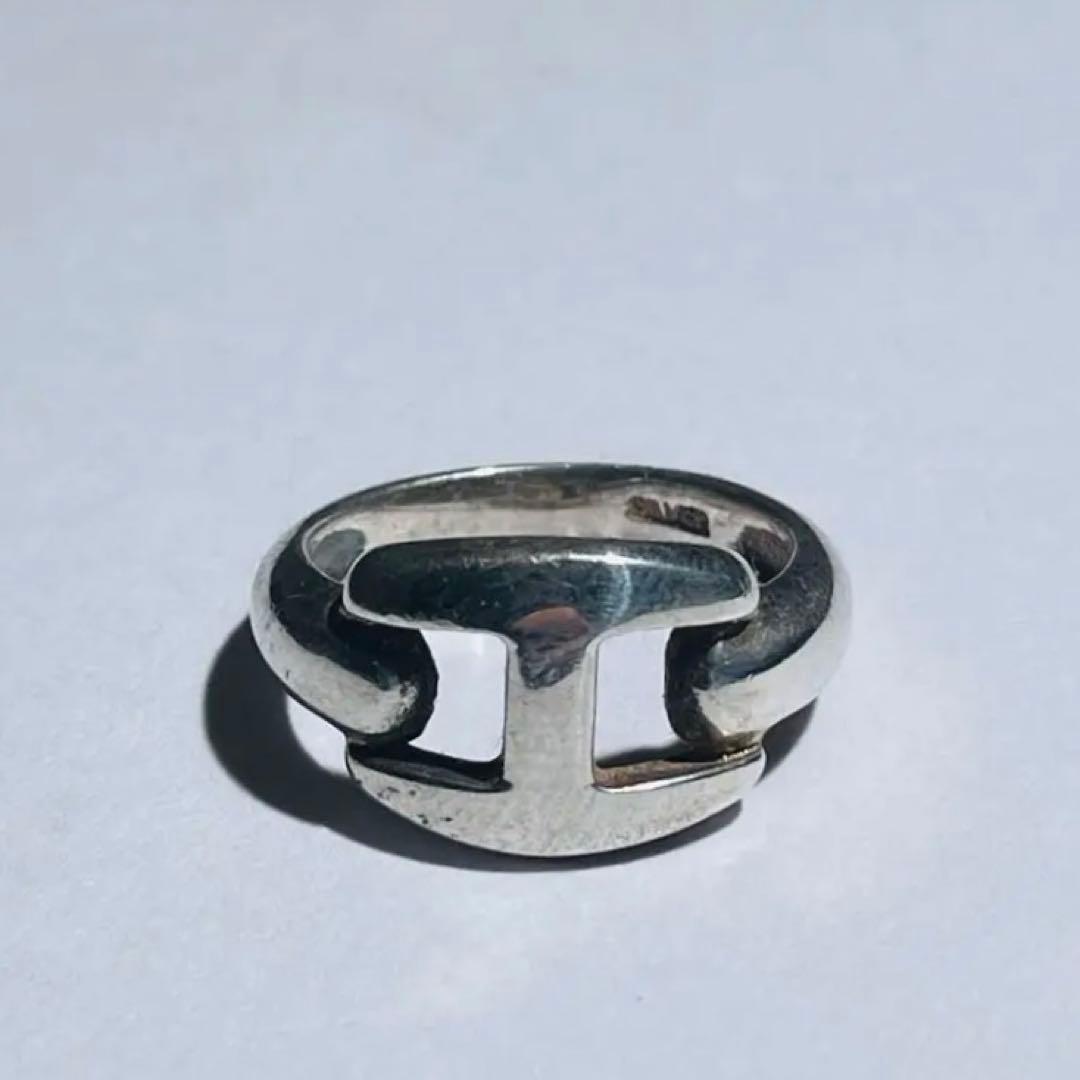 ヴィンテージ シルバー 925 アンカーチェーン リング 11号