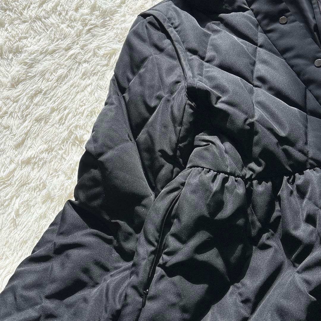 美品✨M-PREMIERエムプルミエ　2WAY ペプラムショートダウンコート　黒