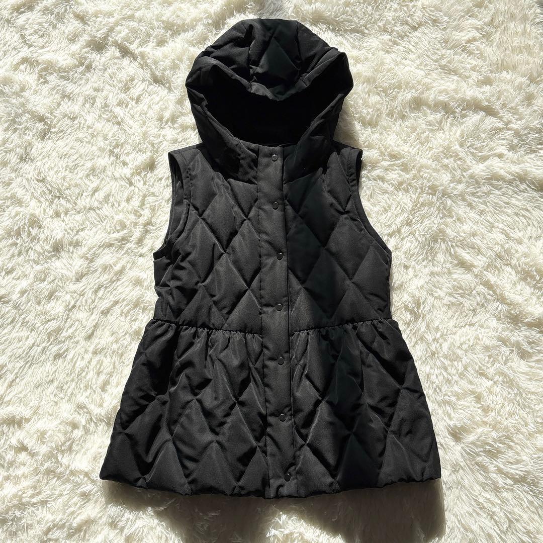 美品✨M-PREMIERエムプルミエ　2WAY ペプラムショートダウンコート　黒