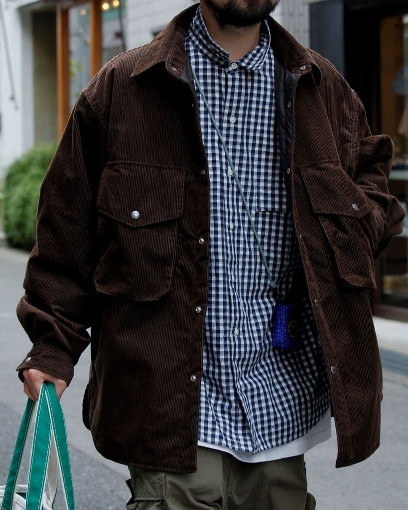 ノースフェイスパープルレーベル　コーデュロイインサレーションシャツジャケット