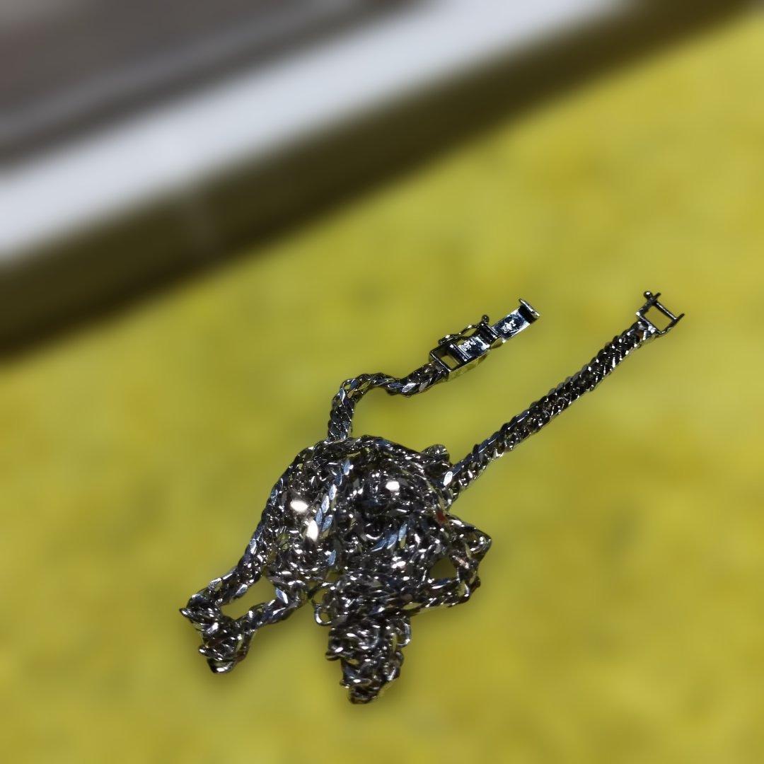 プラチナPt850.喜平ネックレス.6面W.30グラム