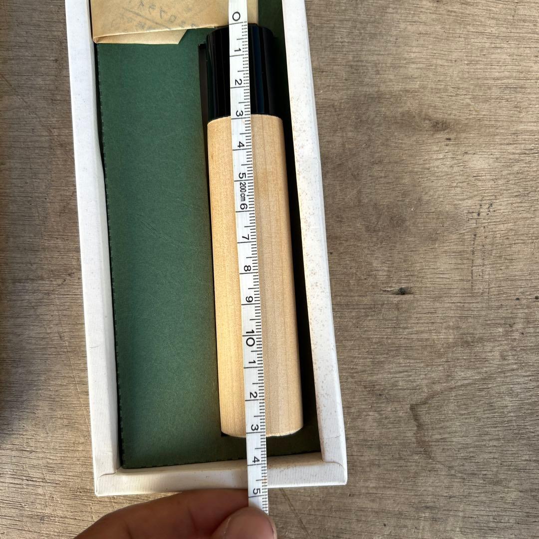 SS三枚打 菜切 出羽鋼/P口輪・朴柄 165mm 栄祥三郎作