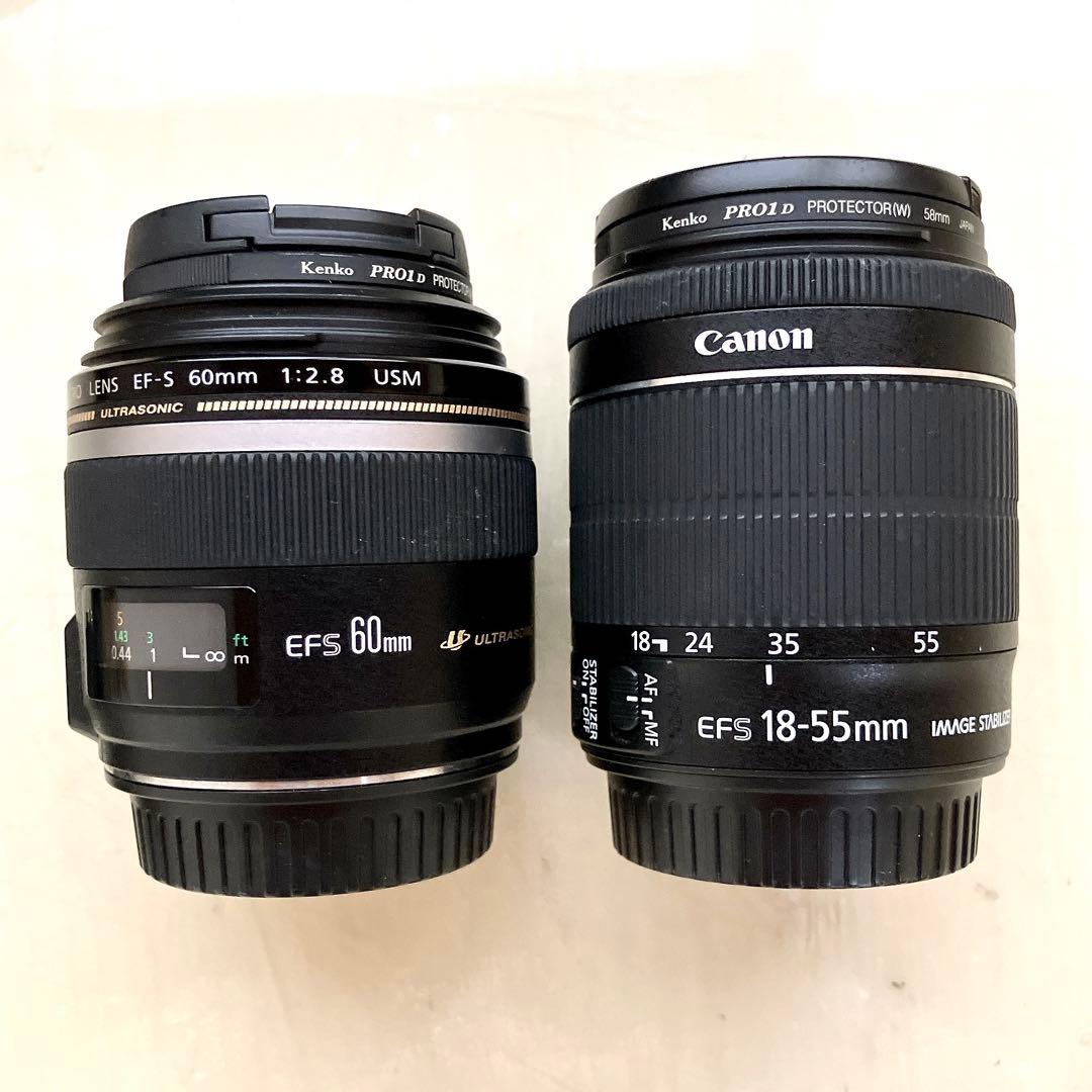 【動作確認済】CanonEOS KissX8iレンズ2本18-55mm/50mm