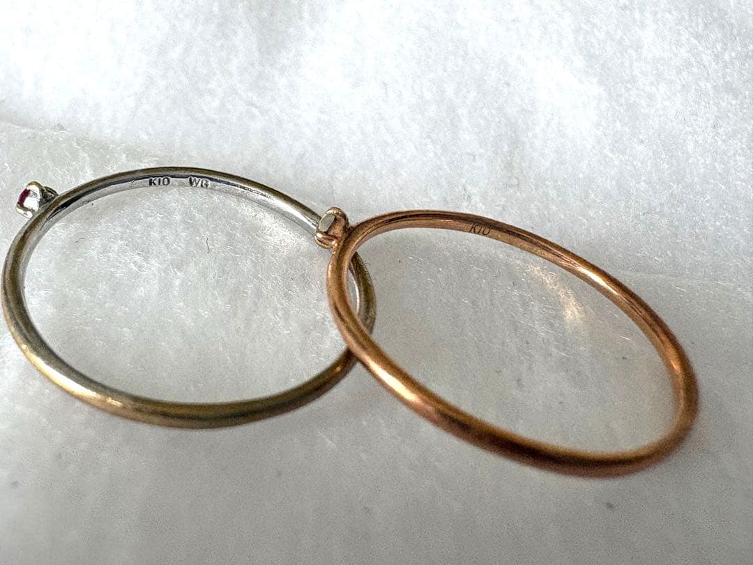 TSUTSUMI ピンキーリング　ルビー　ダイヤ　K10