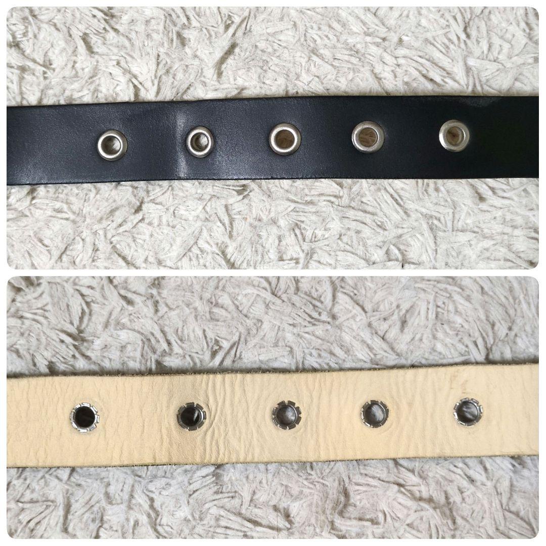 WENDY'S LONDON製 2連 Lサイズ ピラミッドスタッズ ベルト 黒