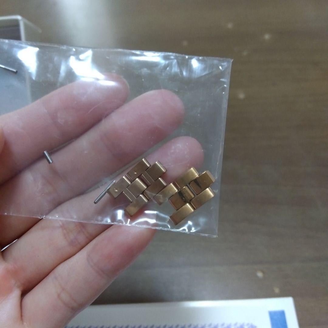 [セイコールキア] 腕時計ソーラー電波　ダイヤ入り文字盤ゴールド　トノー型