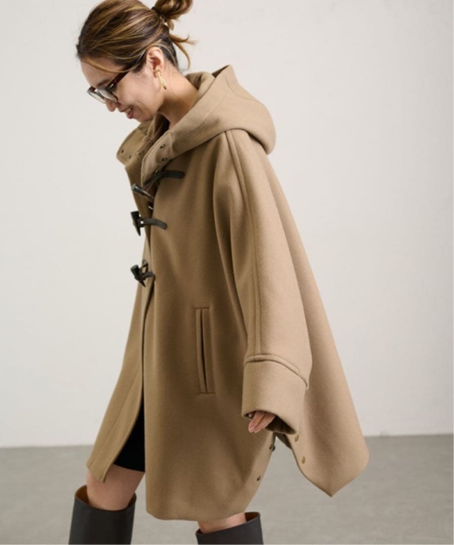 framework メルトンダッフルポンチョコート