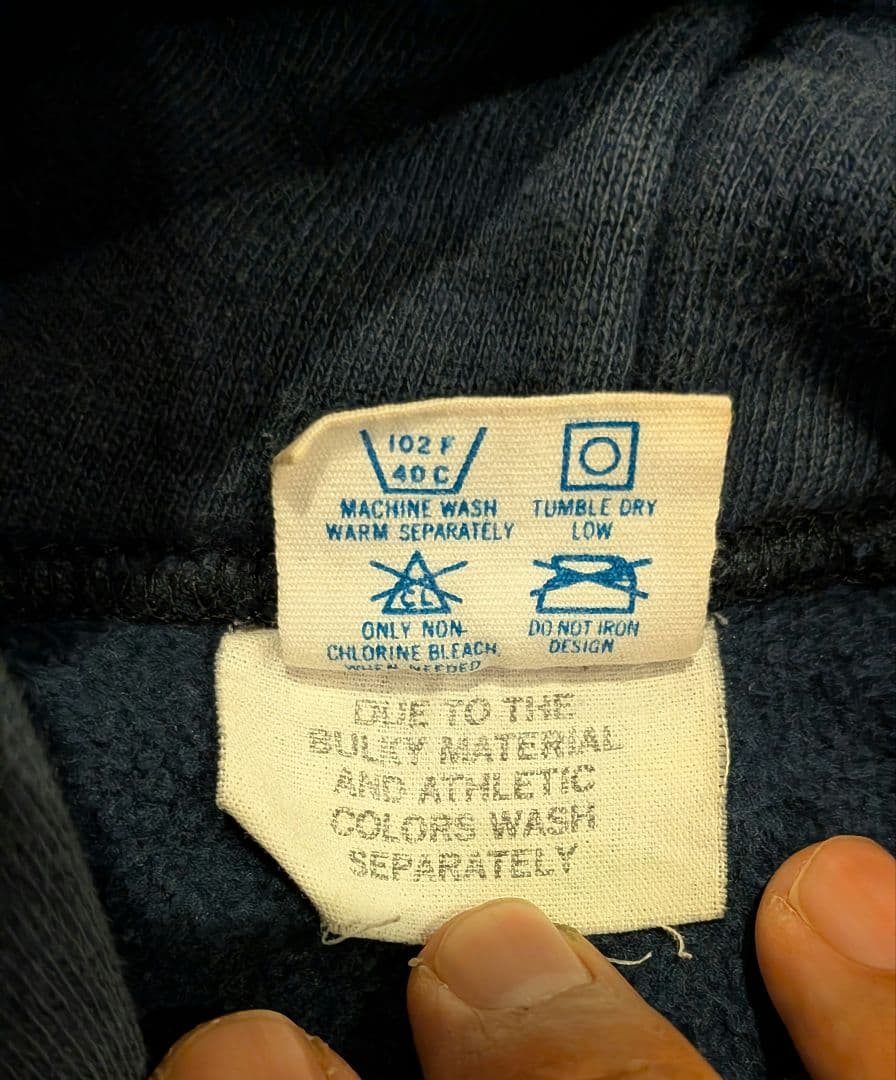 古着Championスウェットパーカー(トリコタグ)X-Large ネイビー