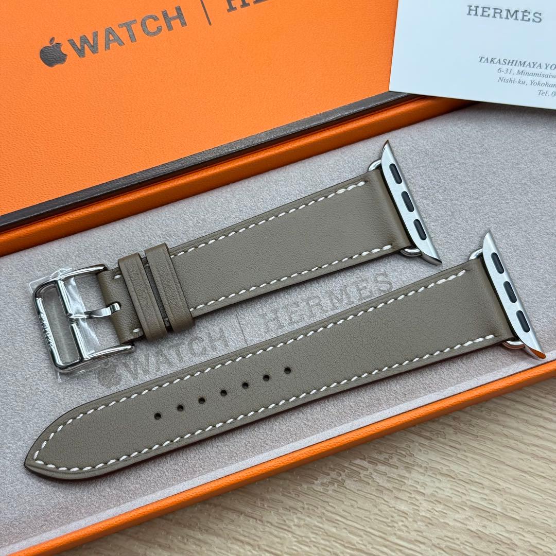 2796 未使用　Apple Watch エルメス　エトゥープ　レザーバンド