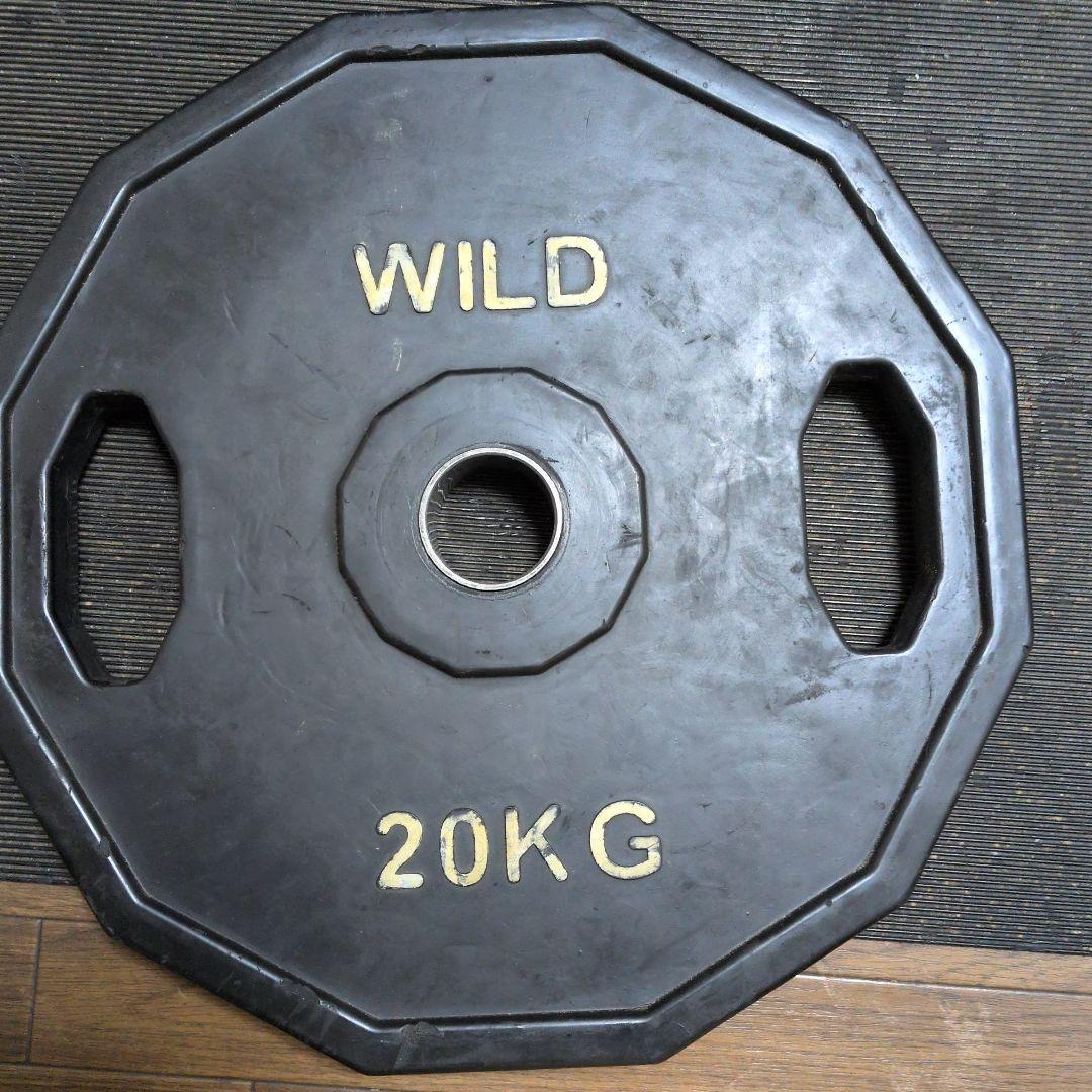 【格安】送料込2枚セット　WILD 20KG オクタゴン ウエイトプレート