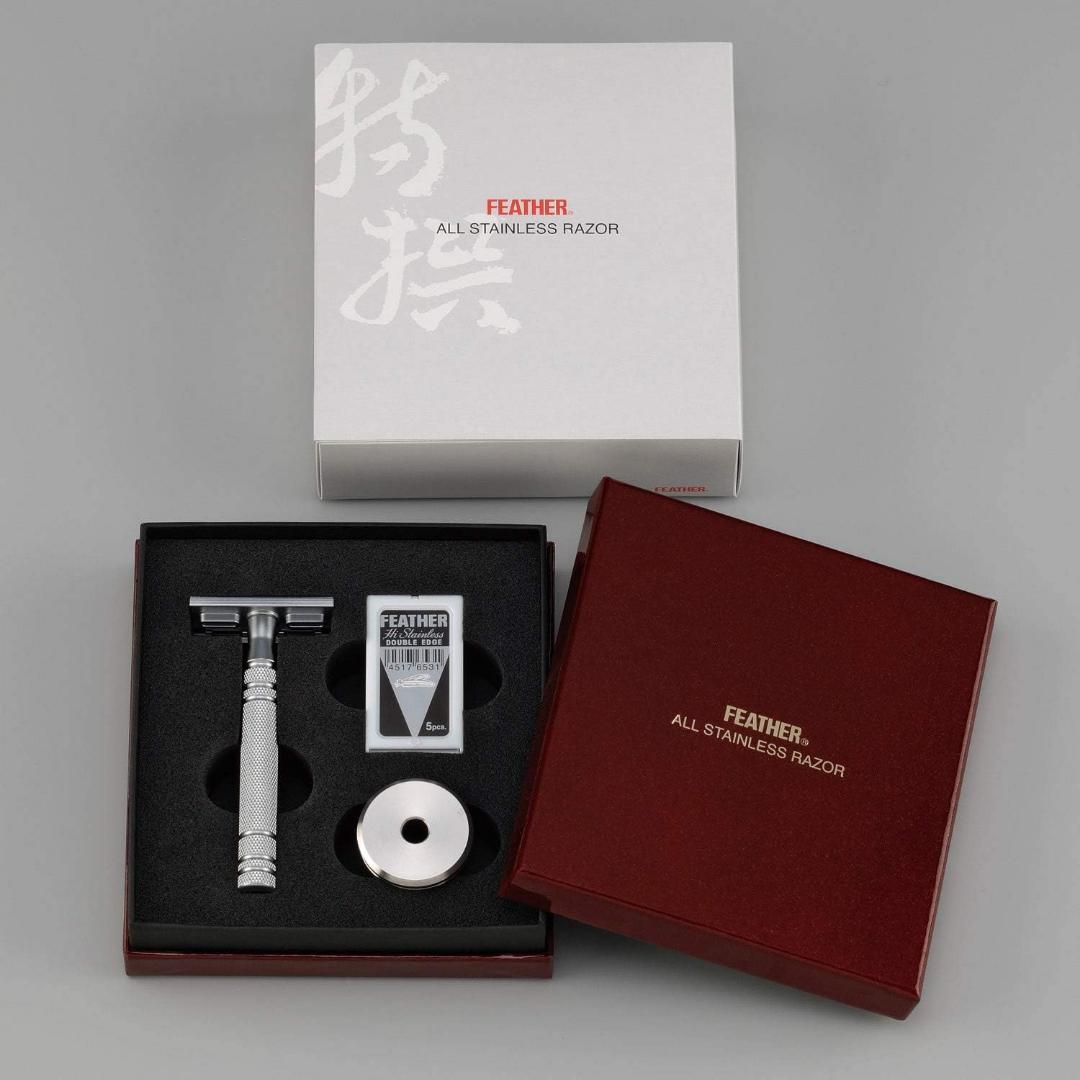フェザー安全剃刀 特撰 両刃オールステンレスレザーN 日本製