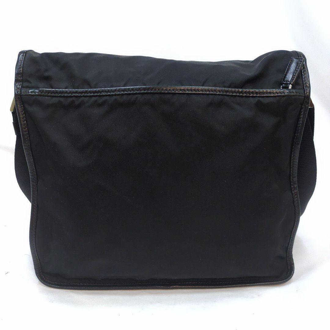 プラダ メッセンジャーバッグ レザー×ナイロン A4可 黒