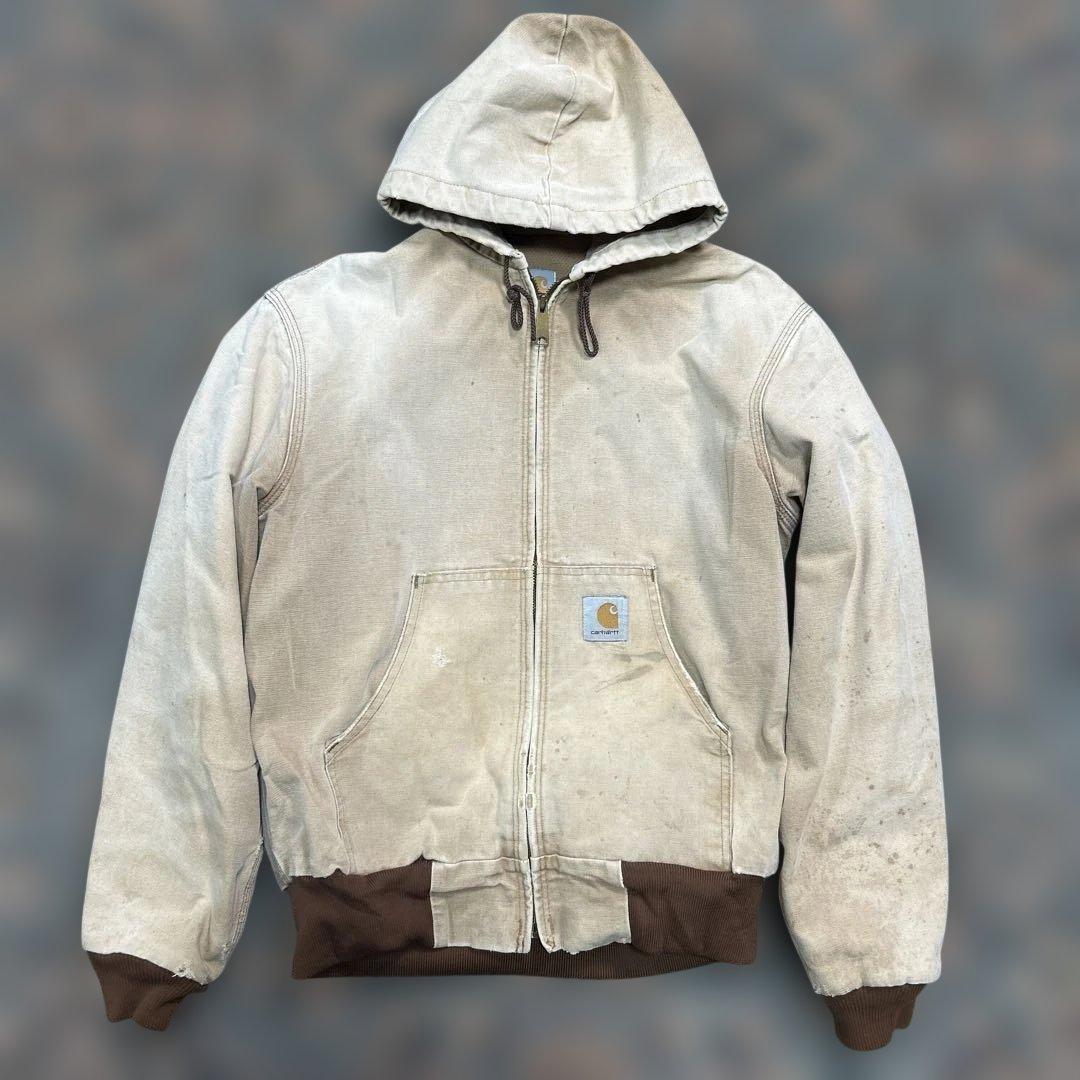 Carhartt アクティブジャケット カーハート ベージュ 雰囲気 ボロ 古着