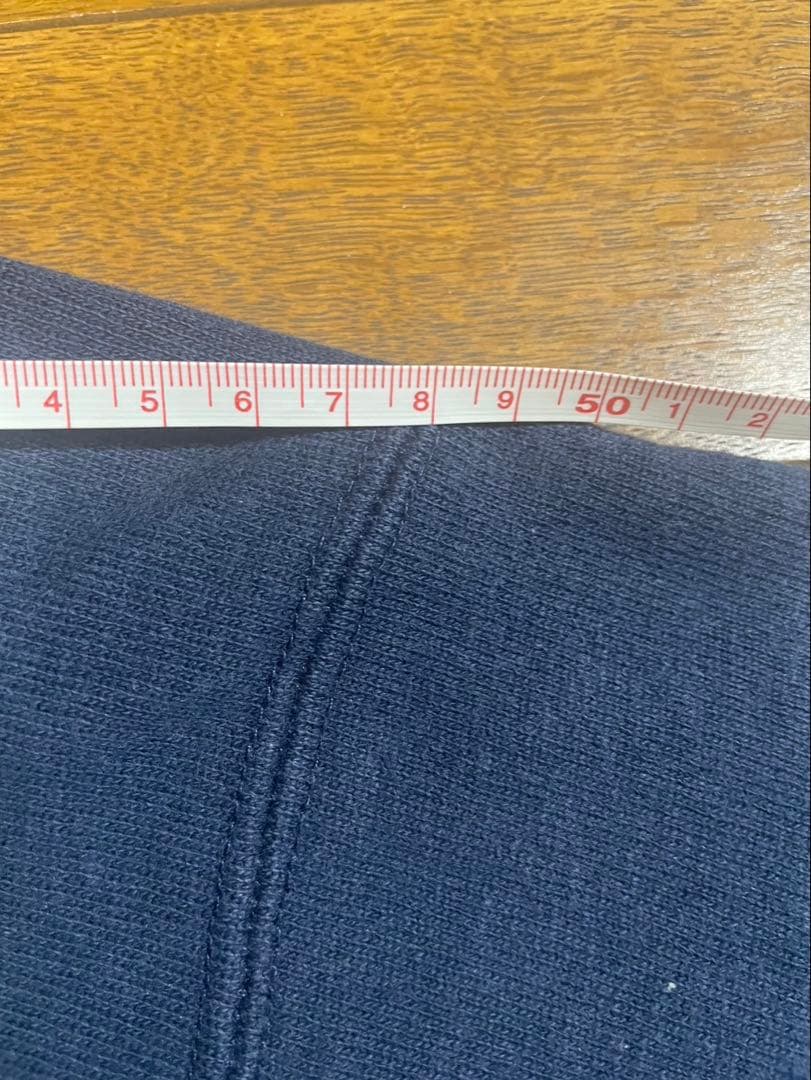 チャンピオン80s90sトリコタグ3段プリントリバースウィーブパーカー ネイビー