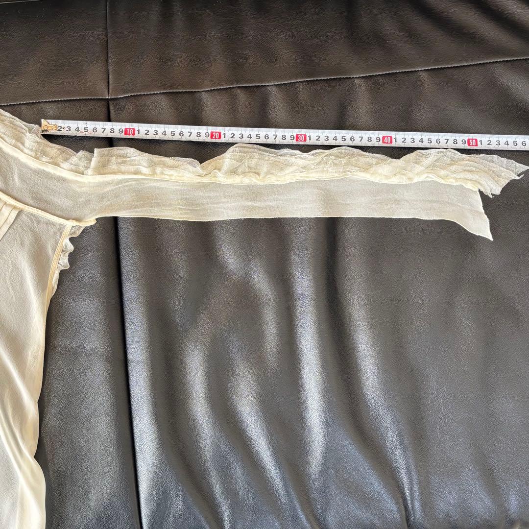 シャネルCHANELシフォンキャミソール リボンオフホワイトsize40